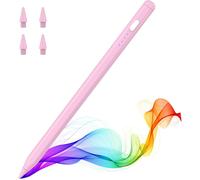 stylet pour iPad (A16) 11e 10e 9e Gen, Stylet pour 2018-2025 Apple iPad 11-6, Mini 7-5, Air M3/M2 11""/13""/5/4/3, Pro M4 13""/12,9""/11"" Sensibilité à L'Inclinaison,Chargement Rapide USB-C, Rose