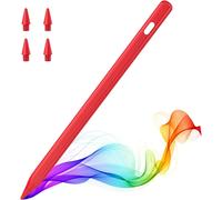 Stylet pour iPad (A16) 11e 10e 9e Gen, Stylet pour 2018-2025 Apple iPad 11-6, Mini 7-5, Air M3/M2 11""/13""/5/4/3, Pro M4 13""/12,9""/11"" Sensibilité à L'Inclinaison,Chargement Rapide USB-C, Rouge