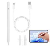 Stylet pour iPad avec Adsorption Magnétique & Rejet de Palme, Chargement Rapide USB-C, Détection d'Inclinaison, Compatible avec iPad Pro, iPad Mini, iPad Air