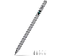 Stylet pour iPad avec aimant et 5 embouts supplémentaires, charge plus rapide, stylet compatible avec iPad 6-11th/A16, Air M3/M2/3-5e, Pro M4 et M5/11/12,9/13", Mini 5e-7ème/A17Pro (gris sidéral)