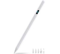 Stylet pour iPad avec aimant et 5 embouts supplémentaires, charge plus rapide, stylet compatible avec iPad 6-11th/A16, Air M3/M2/3-5e, Pro M4 et M5/11/12,9/13", Mini 5e-7ème/A17Pro (blanc)