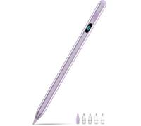 Stylet pour iPad avec aimant et 5 embouts supplémentaires, charge plus rapide, stylet compatible avec iPad 6-11th/A16, Air M3/M2/3-5e, Pro M4 et M5/11/12,9/13", Mini 5e-7ème/A17Pro (violet)