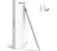 Stylet pour iPad, stylet Apple iPad à charge rapide de 13 minutes avec rejet de la paume, sensibilité à l'inclinaison, fonctionne pour iPad Air 3/4/5/M2, iPad Mini 5/6, iPad 6/7/8/9/10, iPad Pro