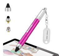 Stylet pour iPhone, stylet capacitif universel pour écrans tactiles avec capuchon magnétique, stylet pour enfants, iPad, iPhone Mini, Pro, Air, Chromebook, Kindle, Samsung - Rose