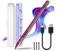 Stylet pour Microsoft Surface Pro9/8/7/6/5/4/3/X Surface Laptop/Book/Surface Go3 Go2, avec boîte de rangement, pression d'inclinaison 4096, fixation magnétique, charge rapide USB-C, fonction de rejet