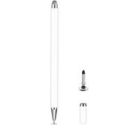 Stylet pour Samsung Galaxy Tab A7/A8 Compatible avec Apple iPad/Tablette Android, Tous Les appareils tactiles, Universel, Haute sensibilité et précision, Pointe Disque capacitif, S Pen (Blanc)