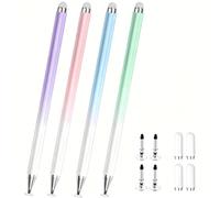 Stylet pour Samsung Galaxy Tab A9Plus/A9/A8 Plus/A8/A7, compatible avec iPad iOS/Android 15/14, tous les appareils tactiles, stylet universel haute sensibilité S Pen (bleu + vert + rose + violet)