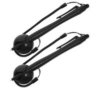 Stylet Résistif Noir à Pointe Dure, Lot de 2, avec Support | ABS et Silicone, Écriture Fluide sans Rayure, Cordon Anti-perte, Base Adhésive Double Face