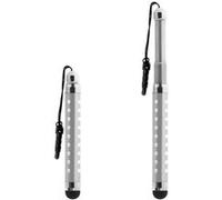 Stylet Retractable Argent avec Strass pour écran Tactile - Attache Jack 3.5 mm