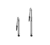 Stylet Retractable avec Strass pour écran Tactile - Attache Jack 3.5 mm Argent