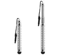 Stylet Retractable avec Strass pour écran Tactile - Attache Jack 3.5 mm Argent