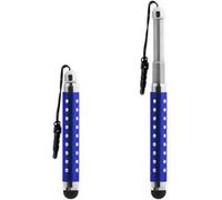 Stylet Retractable avec Strass pour écran Tactile - Attache Jack 3.5 mm Bleu