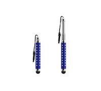 Stylet Retractable Bleu avec Strass pour écran Tactile - Attache Jack 3.5 mm