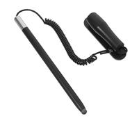 Stylet Rétractable Jr13-t Capacitif à Pointe Souple | Aluminium et Acier Inoxydable, Support pour Voiture, Tablette et Écran Tactile, Noir, avec Porte-stylo