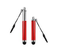 Stylet Retractable pour écran Tactile Attache Jack 3.5 mm Rouge