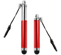 Stylet Retractable pour écran Tactile Attache Jack 3.5 mm Rouge