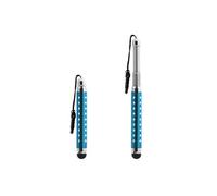 Stylet Retractable Strass pour écran Tactile - Attache Jack 3.5 mm Turquoise