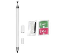 Stylet Stylet 2 en 1 - Stylo à écran Tactile capacitif avec des Conseils remplaçables et Un Sac de Nettoyage pour Les téléphones Mobiles et Les tablettes (Noir) (White)