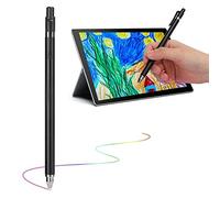 Stylet Stylet Universel à Écran Tactile, Stylo Numérique Portable Silencieux pour Smartphones et Tablettes, Stylo Capacitif Multifonctionnel Haute Sensibilité, Noir, Blanc(Noir)