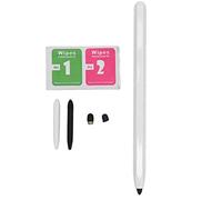 Stylet, Stylet Universel en Alliage d'aluminium pour Tablette avec 2 Remplaçables pour Téléphone Portable, Stylo Universel en Fibre Souple Haute sensibilité (White)