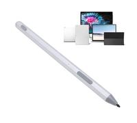 Stylet Stylo pour Protocole MPP2.0, clé Personnalisable, Stylet Capacitif à écran Tactile Rechargeable, Haute Précision (Silver)
