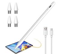 Stylet Tablette Stylet Universel pour Tablette Compatibilité iPhone/Sam/Huawei/Xiaomi Stylos pour Écrans Tactiles avec 4 Pointes de Remplacement Rejet de Paume, Sensibilité à l'Inclinaison