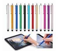 Stylet Tactile Capacitif, Lot de 12 Stylos Universels pour Écrans Tactiles, Stylet Tablette avec Embout en Caoutchouc, Haute Sensibilité, Compatible Tablettes, Smartphones et PC Tactiles, Multicolore