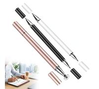 Stylet Tactile Écran Capacitif Tablette 3 Pièces Noir Blanc Rose-Doré Pointe Disque Précision Dessin Écriture Smartphone Téléphone Console Switch Accessoires Dessiner Note Ordinateur Touchscreen
