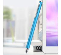Stylet Tactile Stylo Numérique Stylo Tactile Portable avec Tête en Tissu pour Tab Tablettes et 2018 Argent (Bleu)
