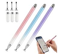 Stylet Tactile Universel 3 Pièces pour Ipad Iphone Samsung Xiaomi Switch | Design 2 en 1,pointe précise,capuchon magnétique,livré avec pointes de rechange,adapté à tous écrans tactiles