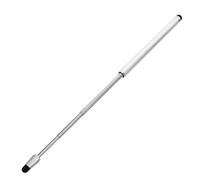 Stylet Télescopique Double Embout pour Écran Tactile, Argenté | Acier Inoxydable, Corps Rétractable et Courbe Ergonomique, pour Ordinateur, Tablette et Tableau Interactif