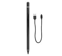 Stylet Universel capacitif Stylo Tactile 95mAh Blanc, Rechargeable USB, Capuchon magnétique - précision élevée, Large compatibilité, Simple d’Utilisation pour Smartphone et (Noire)