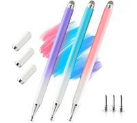 Stylet universel pour Samsung Galaxy Tab A11+/A11/A9+/A9/A8+/A8+/A8 - Compatible avec iOS/Microsoft/Android, tablettes et téléphones et tous les appareils tactiles (bleu + rose + violet)