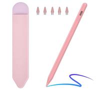 Stylet Universel pour Tablette Android, Stylet Tablette pour Charge Rapide, Fixation Magnétique, Compatible avec Samsung, Xiaomi et Lenovo Etc (Rose)