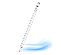 Stylet universel rechargeable pour écran tactile 1,5 mm compatible avec Android/iOS/iPad/iPhone/smartphone et autres tablettes (blanc)