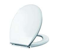 STYLETECH Siège WC "pingouin" en polypropylène incassable pour vases universels, fermeture éclair uniblock réglable, poids 1,20 kg, avec kit de protection et kit de fixation, fabriqué en Italie, blanc