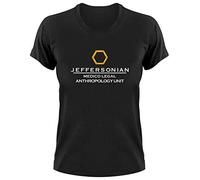 Styletex23 Bones Jeffersonian Institut T-shirt, Femme Noir, L