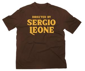 Styletex23 Directed by Sergio Leone Fan T-shirt pour fan classique Spaghetti Italo Western rétro, marron, XL
