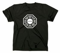 Styletex23 Lost Dharma Initiative Logo T-Shirt Medium Noir - Noir
