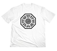 Styletex23 Lost The Orchid T-Shirt Logo Dharma Initiative, blanc, L