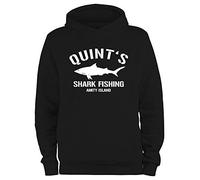 Styletex23 Pull à capuche Quint's Shark Fishing Amity Island - Noir - Large