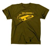 Styletex23 Retour vers Futur Delorean Motif-Shirt culte Large Vert - Vert