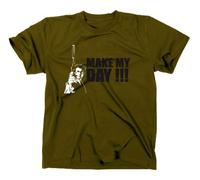 STYLETEX23 T-Shirt « Dirty Harry Make My Day », Vert, XL