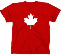 Styletex23 T-shirt drapeau canadien érable, rouge, S