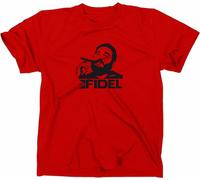 Styletex23 T-shirt Fidel Castro Cuba, rouge, XL