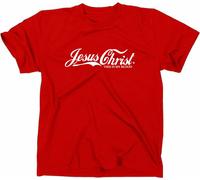 Styletex23 T-Shirt Jésus Christ Funshirt Cola Schrift, rot, M