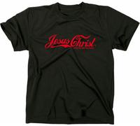 Styletex23 T-Shirt Jésus Christ Funshirt Écriture Cola, noir, L