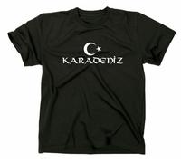 Styletex23 T-shirt Karadeniz Turquie Türkiye drapeau, noir, XL