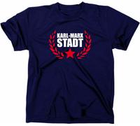 Styletex23 T-Shirt Karl Marx ville de Chemnitz, Saxe, navy, XL