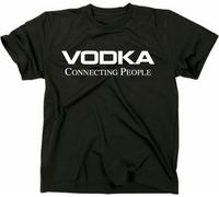 Styletex23 T-Shirt Vodka Connecting People Fun, noir, XXL